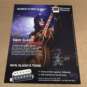 Slash of Guns N' Roses - SEYMOUR DUNCAN PICKUPS - 2010 Print Advertisement